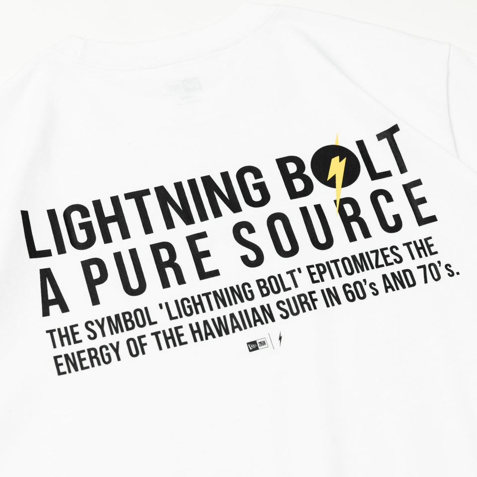 半袖 コットン Tシャツ Lightning Bolt ライトニングボルト 稲妻 ホワイト レギュラーフィット ニューエラオンラインストア