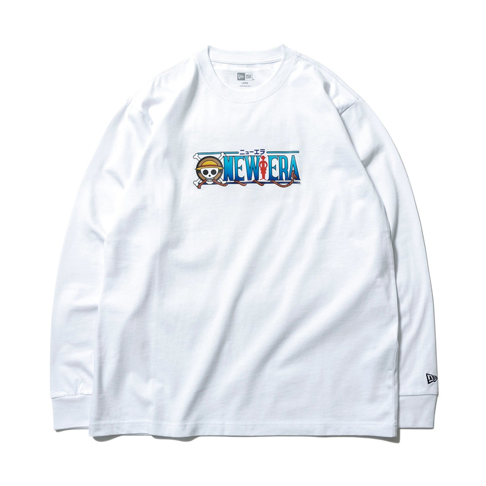 長袖 コットン Tシャツ One Piece ワンピース タイトルロゴ ホワイト ニューエラオンラインストア