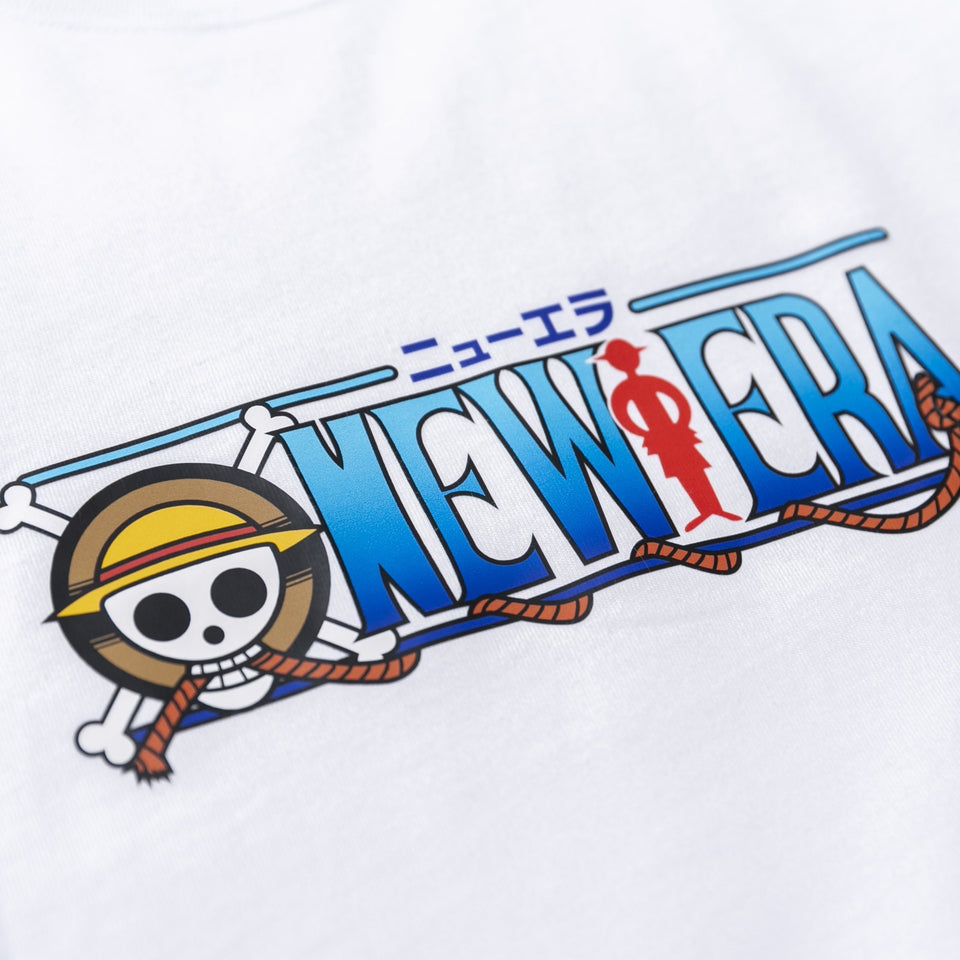 長袖 コットン Tシャツ One Piece ワンピース タイトルロゴ ホワイト ニューエラオンラインストア