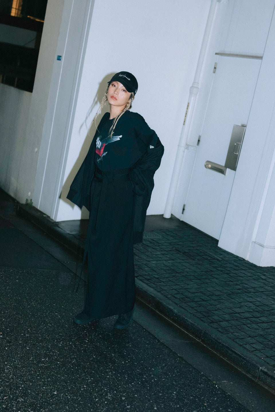 Yohji Yamamoto New Era シグネチャーロゴ 長袖Tシャツ | www.jarussi