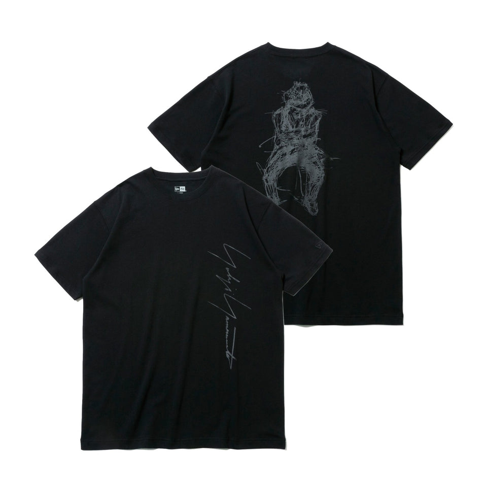 半袖 コットン Tシャツ Yohji Yamamoto SS21 シグネチャーロゴ アート