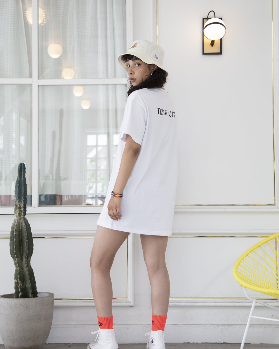 WOMEN'S 裏毛 スウェット クルーネック ワンピース Roman Logo