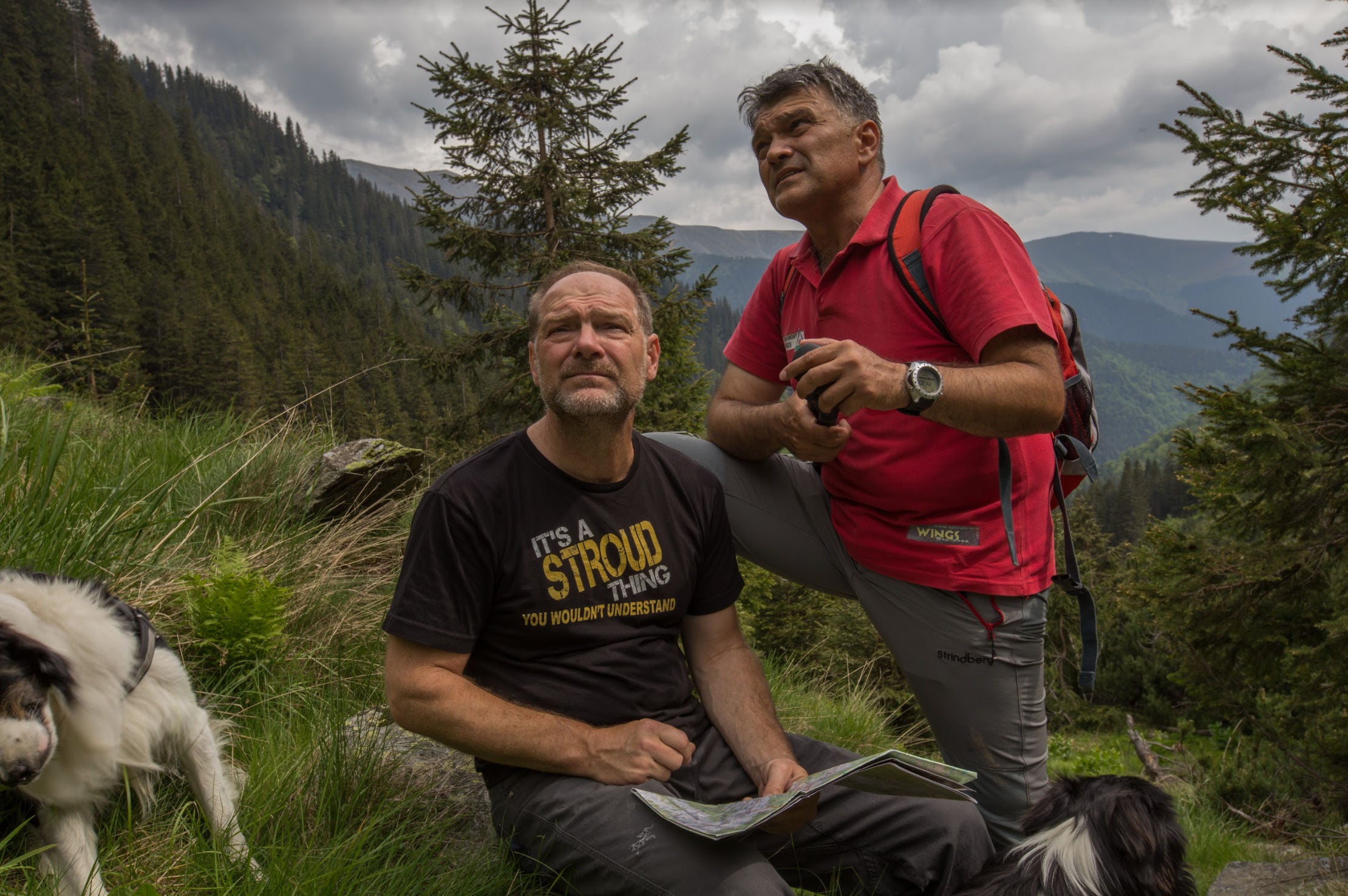 Photo by Anders Haglund, Les Stroud and Ion Sanduloiu from Salvamonte Arges 