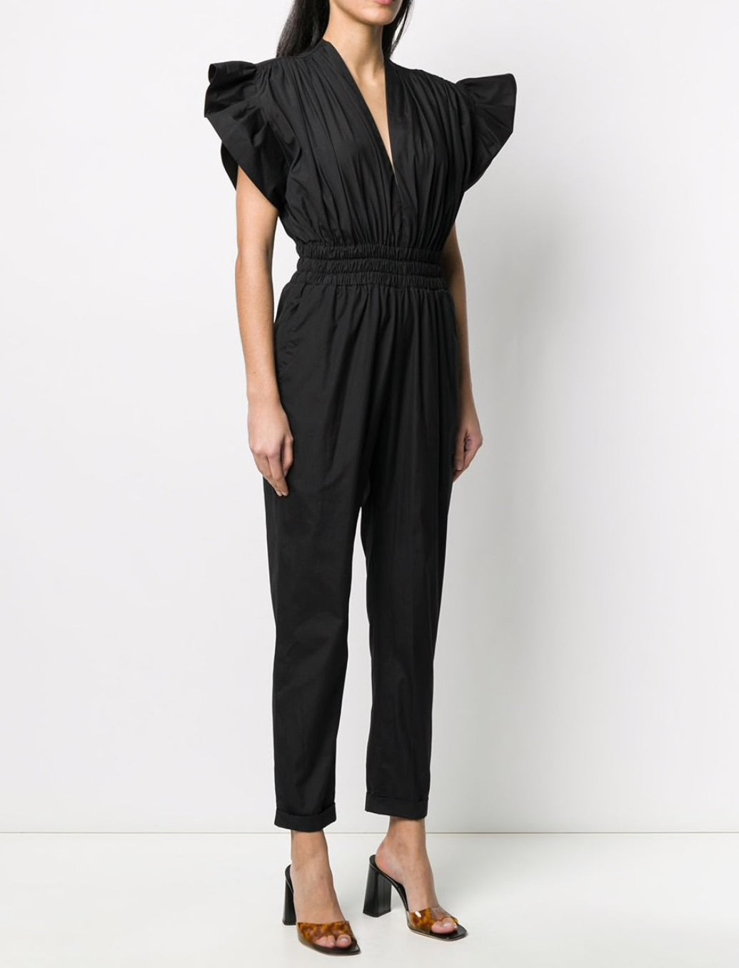 IRO PARIS PLEATED RUFFLE COTTON JUMPSUIT – No. 18 Boutique Summit