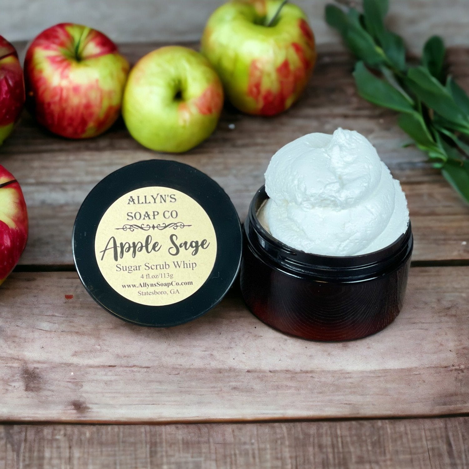Apple Sage Sugar Scrub Whip