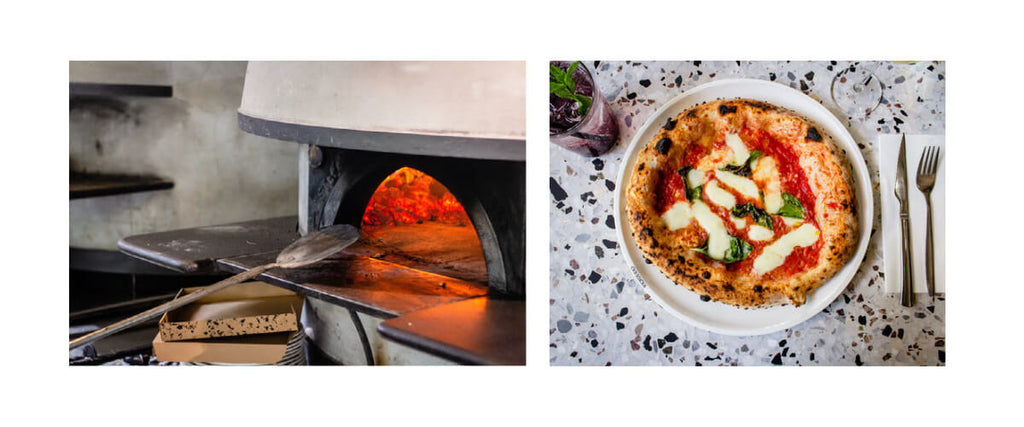 artisan pizza and pizza oven