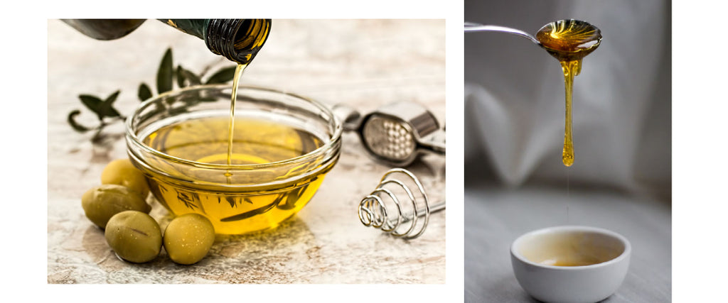 olive and oil and honey for face mask