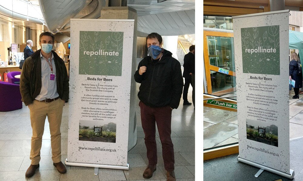 iain at Scottish parliament with repollinate charity