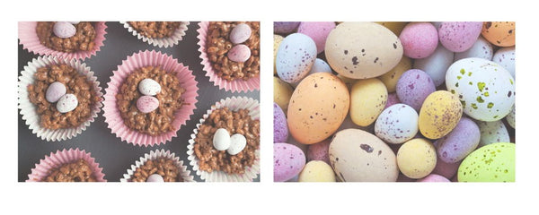 rice crispy cakes with chocolate mini eggs