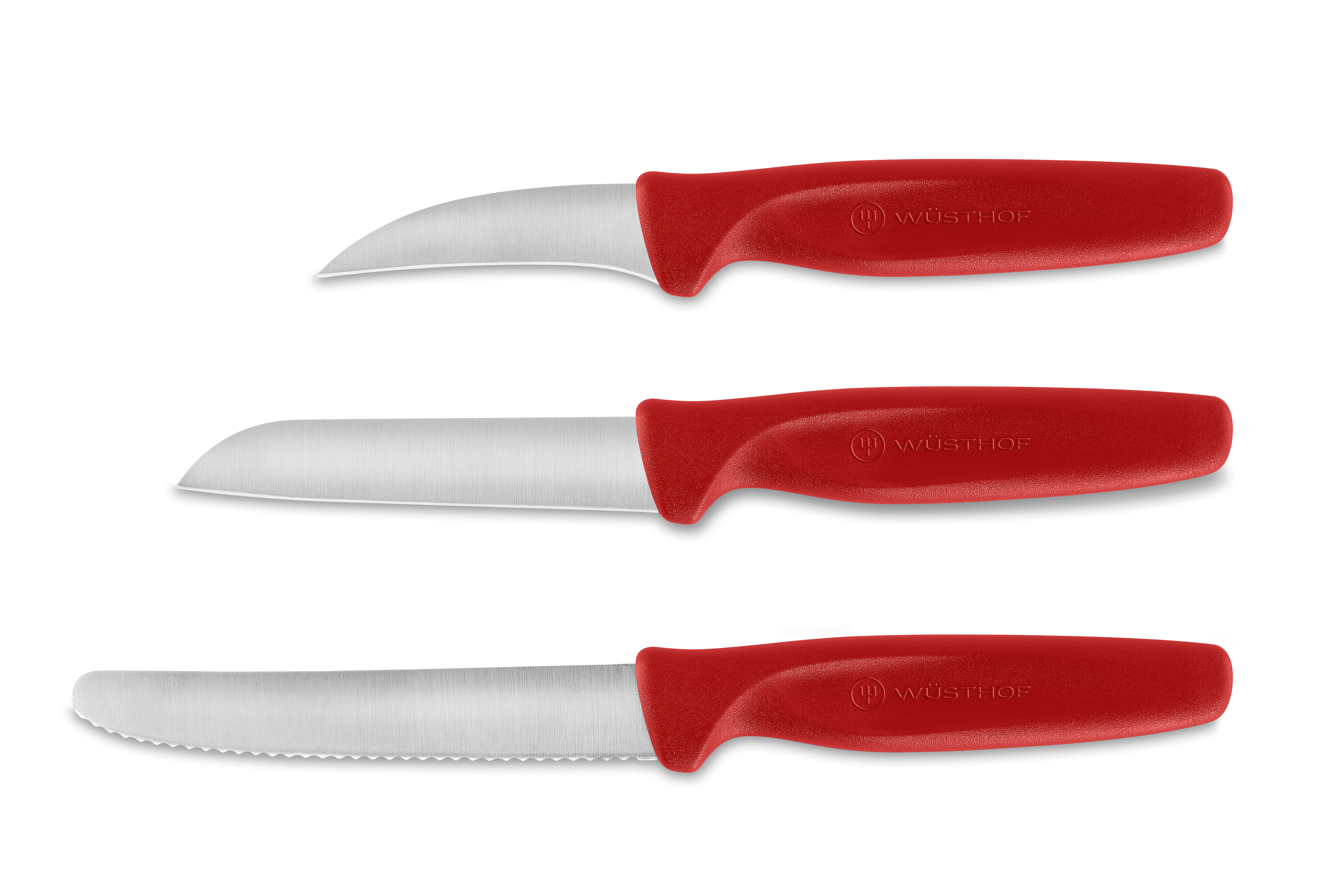 Red Knife Set, 3-Piece