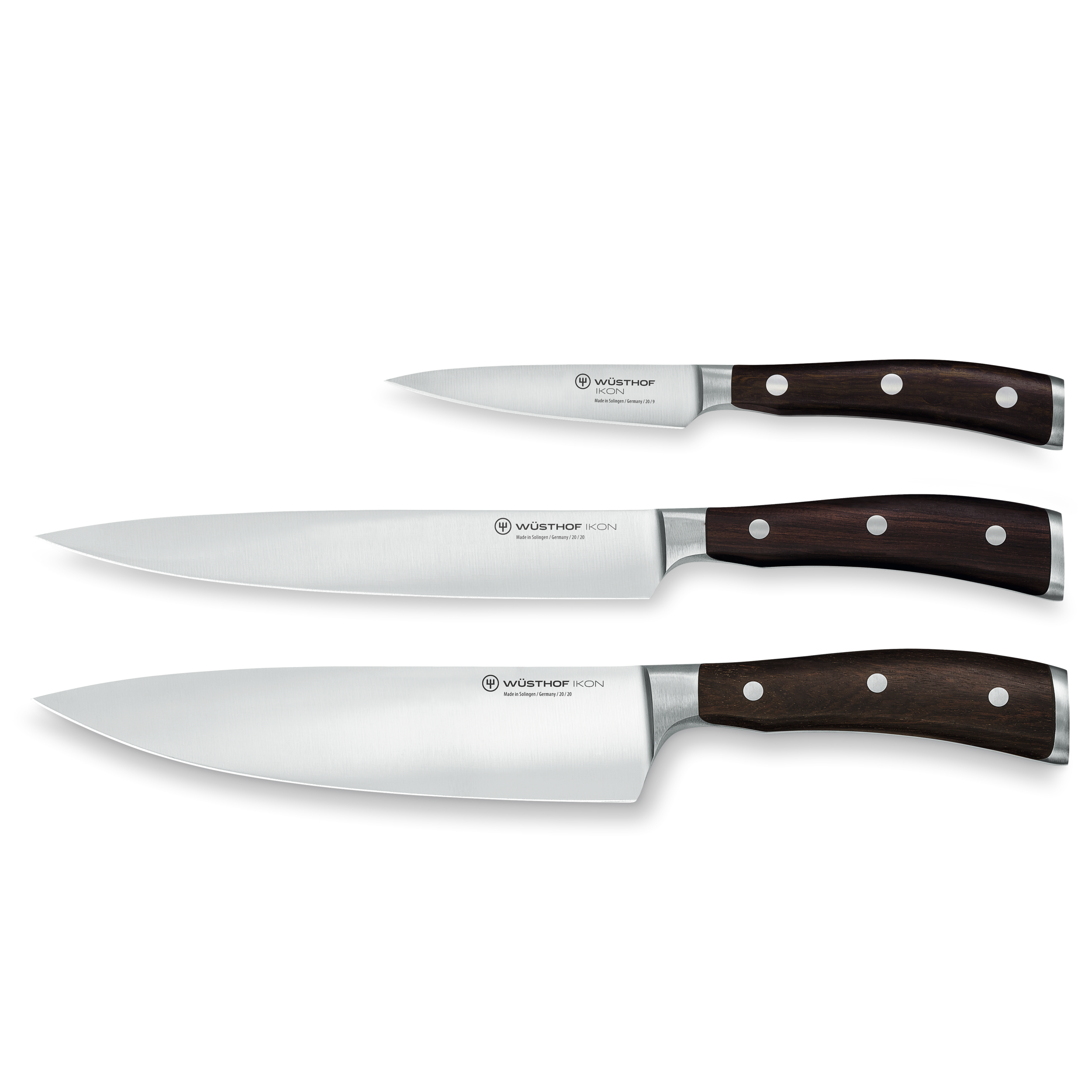 Wusthof Germany - Ikon - Knife set - 3 pieces - 9600 - kitchen knife