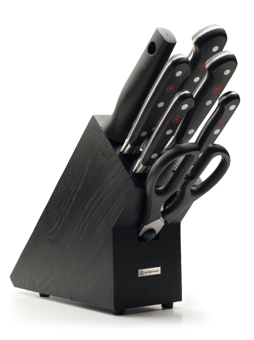 Kitchen Knife Set With Block: 8 Piece German 1.4116 High-Carbon Stainl –