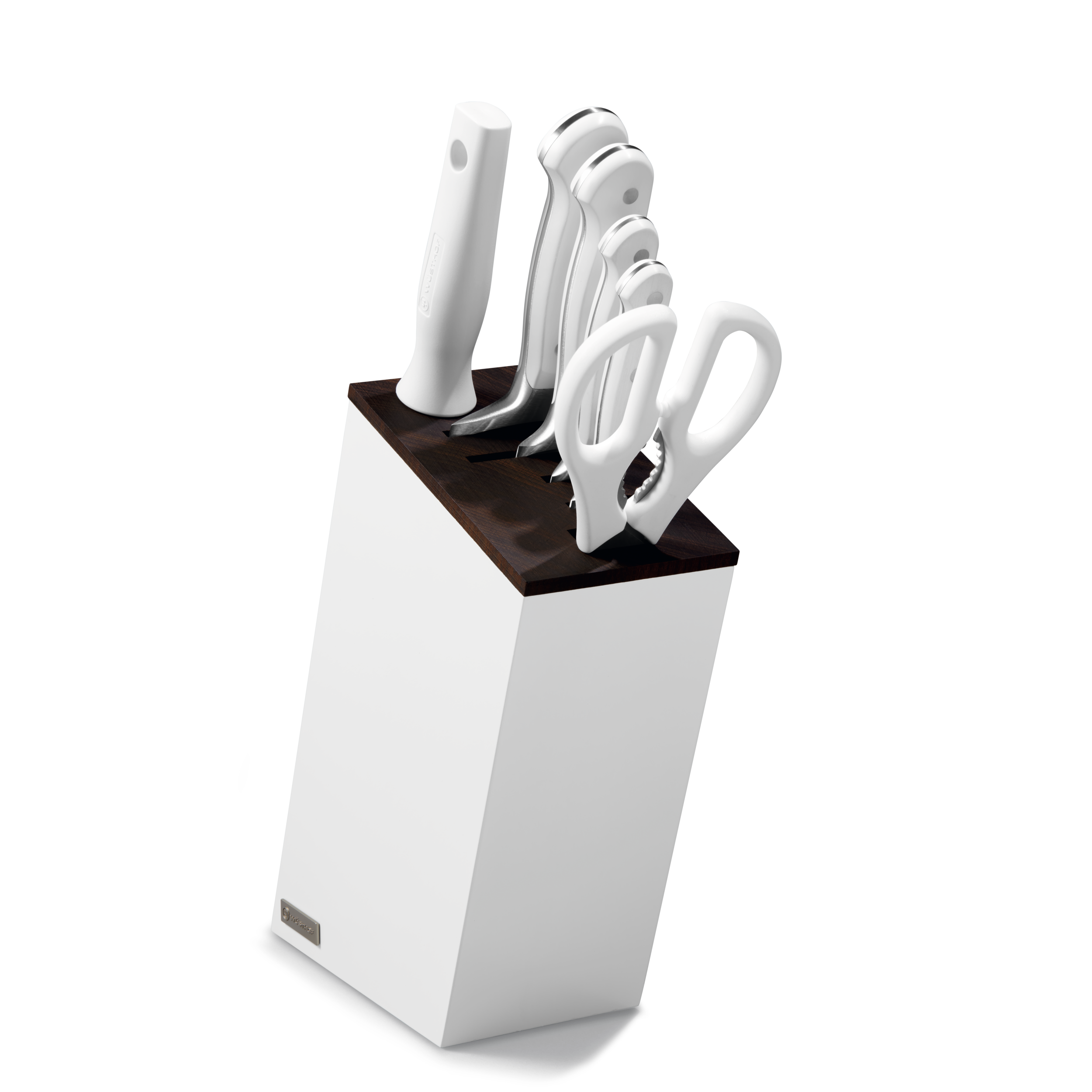 Wusthof Gourmet White Handle Knife Block Set