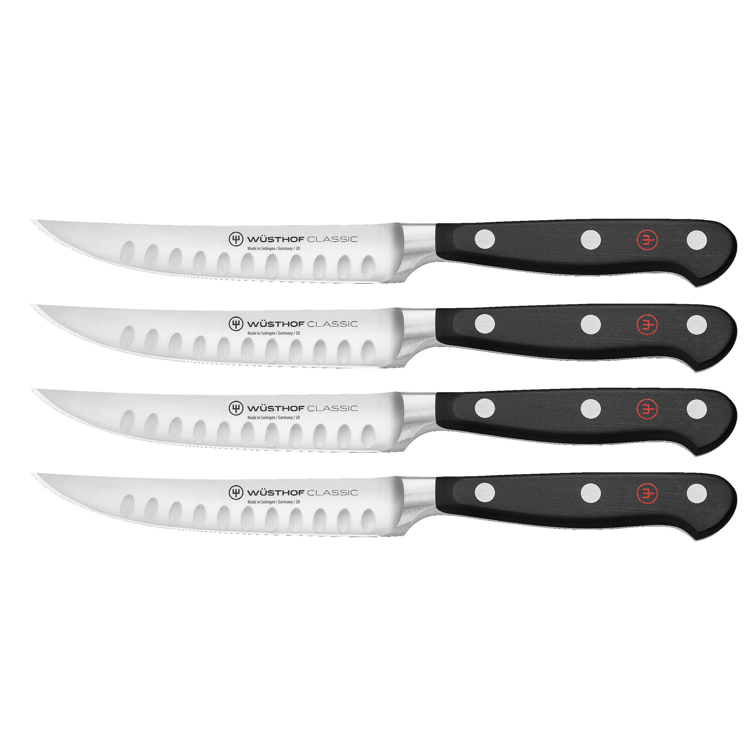 WÜSTHOF Classic 4-Piece Hollow Edge Steak Knife Set