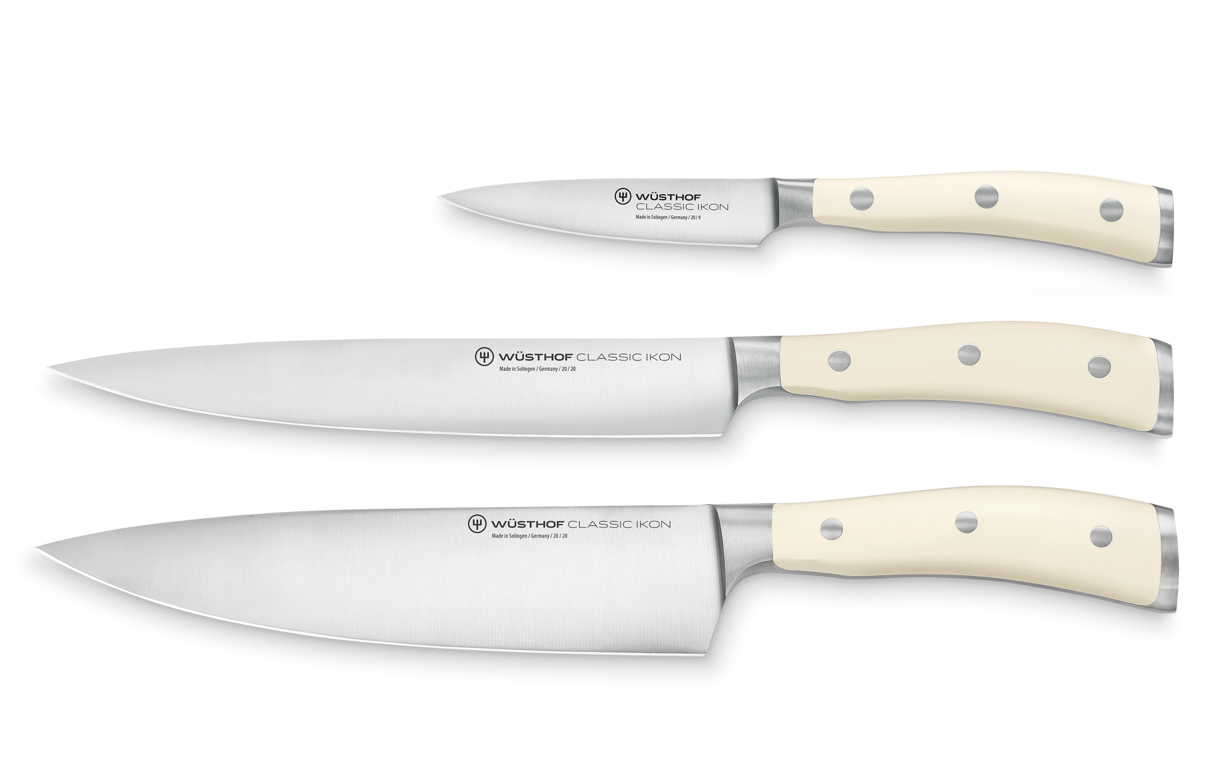 Wusthof Germany - Ikon - Knife set - 3 pieces - 9600 - kitchen knife