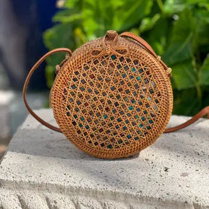 ATA VINE ROUND CANE CROSSBODY - The Posh Pelican