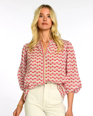 EMILY TOP FAN FLOWER - The Posh Pelican