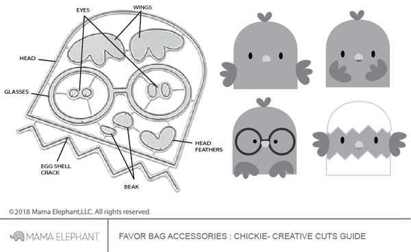 Favor Bag Accessory - Chickie - Creative Cuts