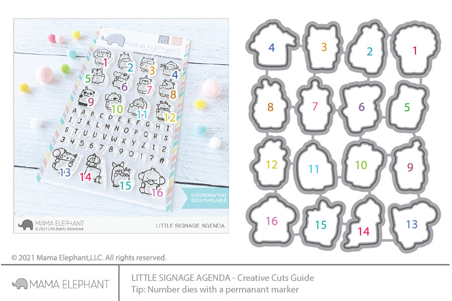 Little Signage Agenda - Creative Cuts - Mama Elephant