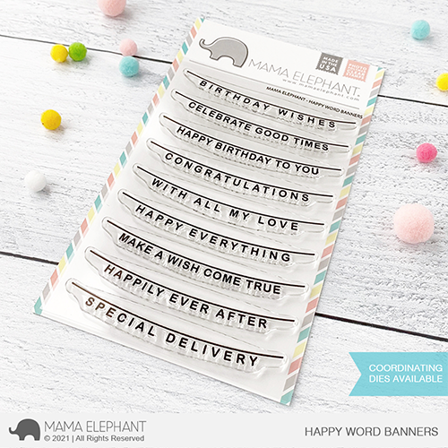 Happy Word Banners - Creative Cuts - Mama Elephant