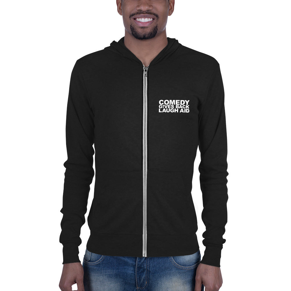 lightweight zippered hoodie