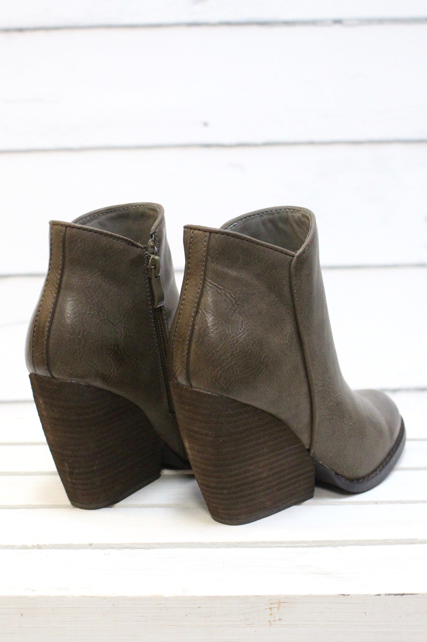 Very Volatile: Gwen Wedge Bootie {Taupe} | Online Shoe Boutique – TFL