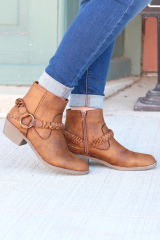 suede ankle wedge booties