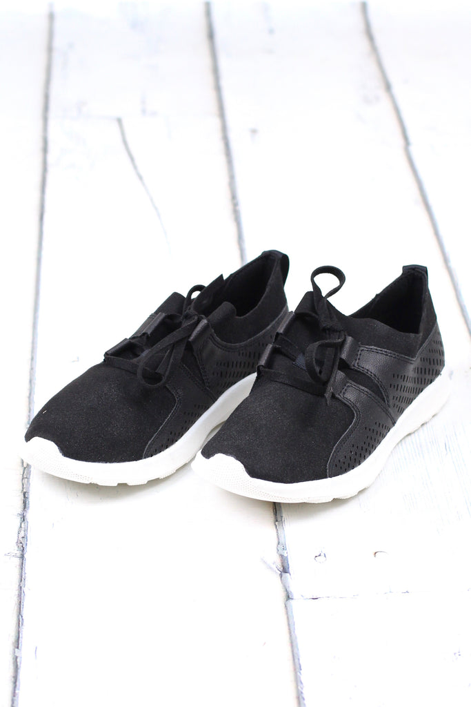 black memory foam sneakers