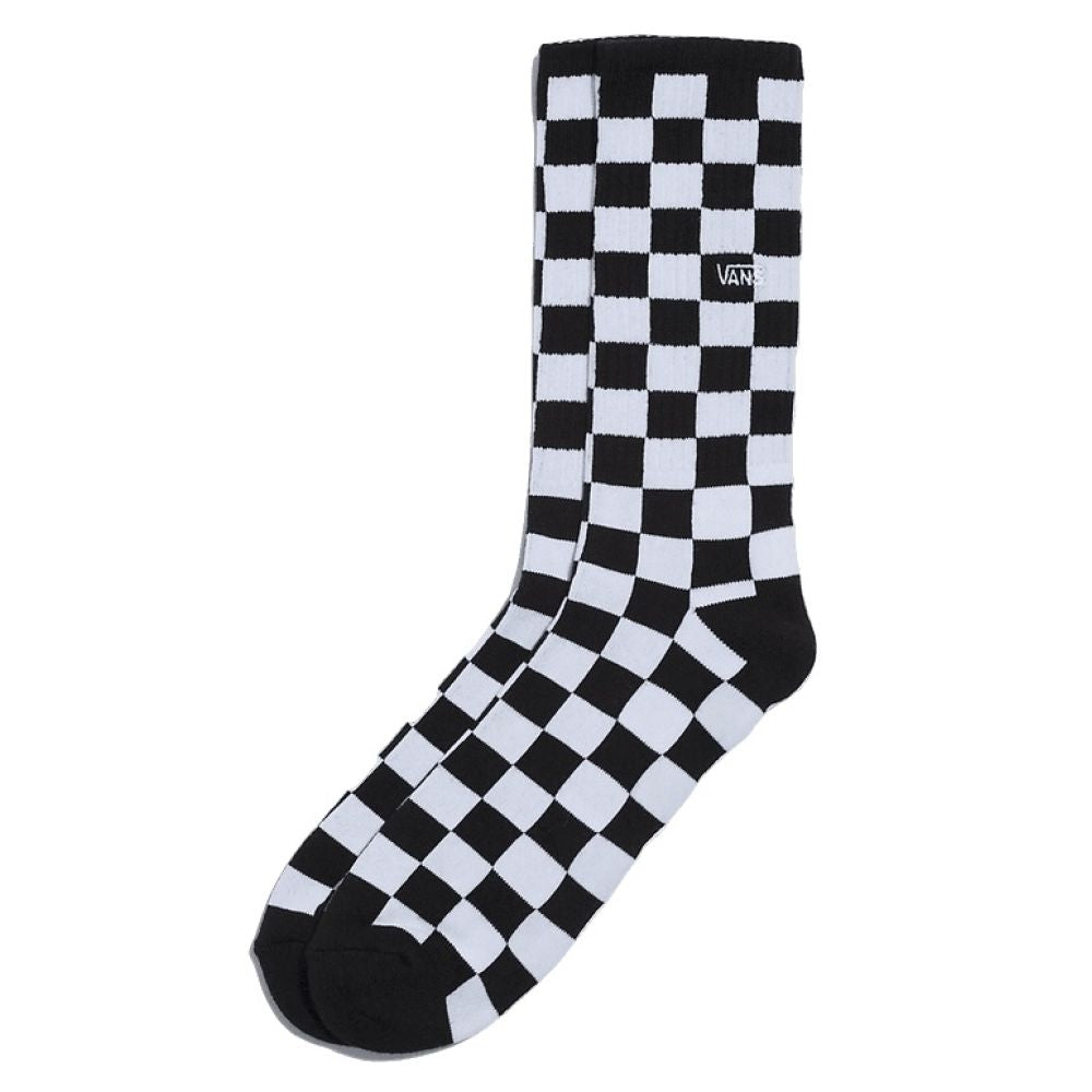 Vans Men's Checkerboard Crew Sock in Black/White