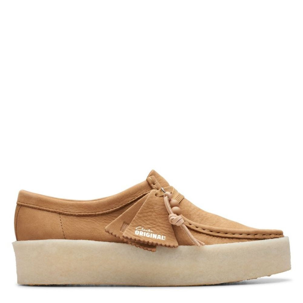 Clarks Women's Wallabee Cup in Mid Tan Nubuck