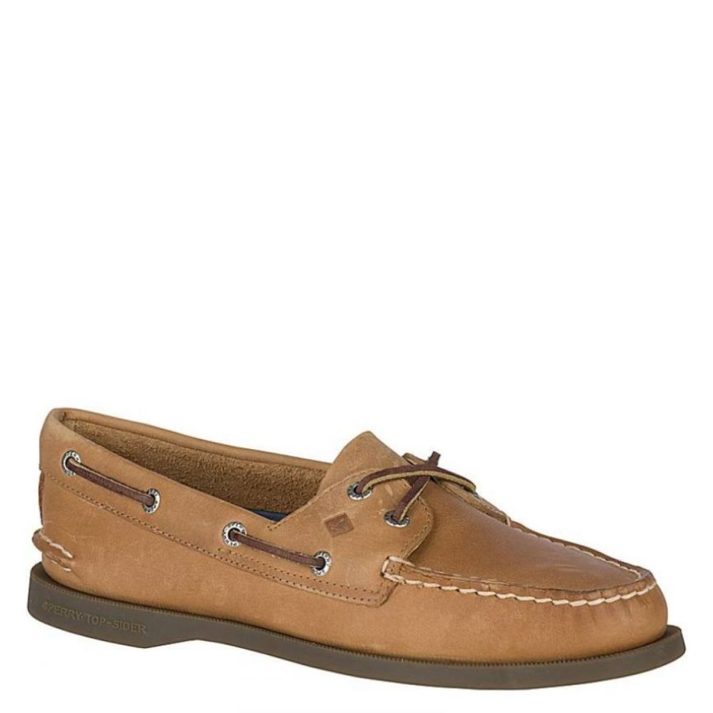 Sperry Women's Authentic Original 2-Eye Boat Shoe in Sahara Leather (Regular Width)