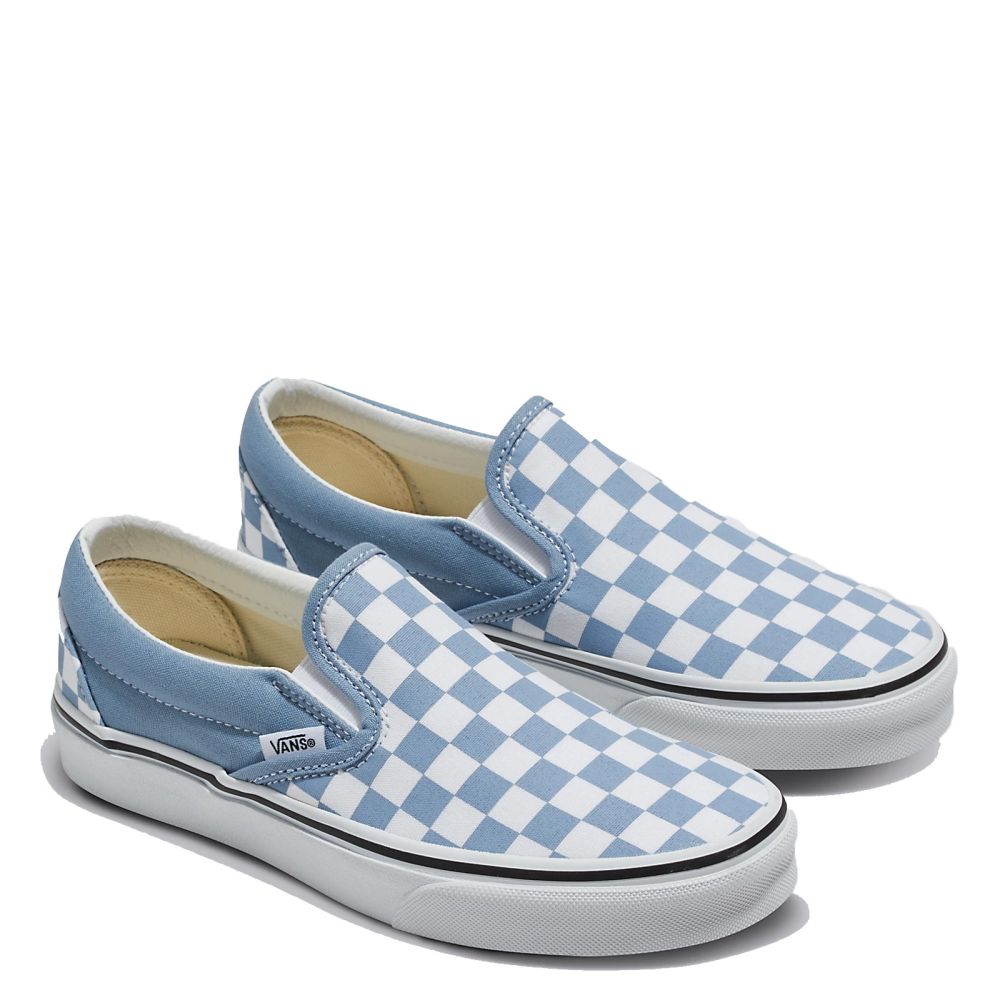 Vans Checkerboard Classic Slip-On in Dusty Blue