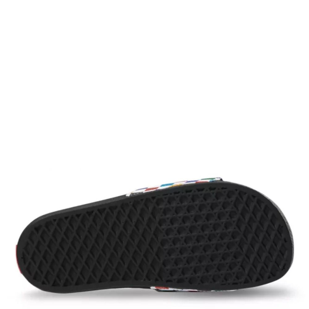 Vans Women's Glitter Slide-On in Checkerboard-Multi