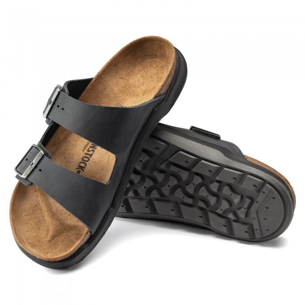 Birkenstock Men's Arizona Cross Town Oiled Leather in Black