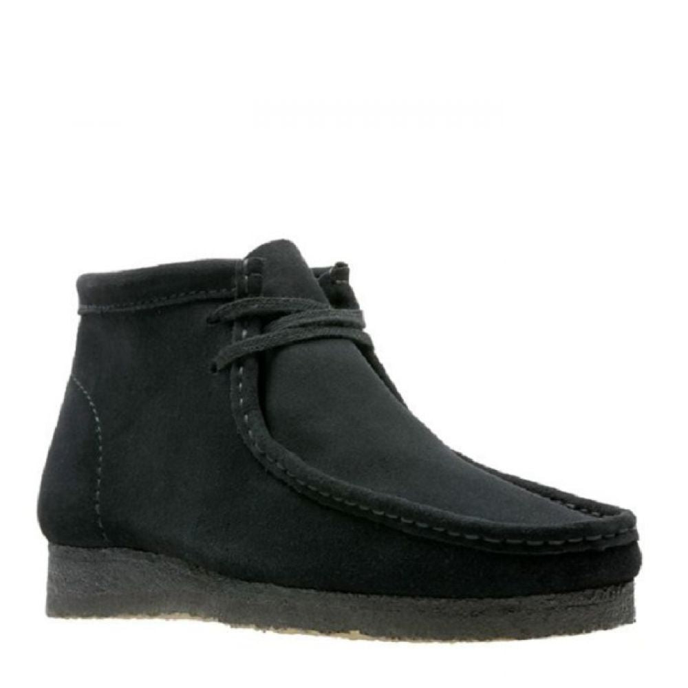 Clarks Men's Wallabee Boot in Black Suede