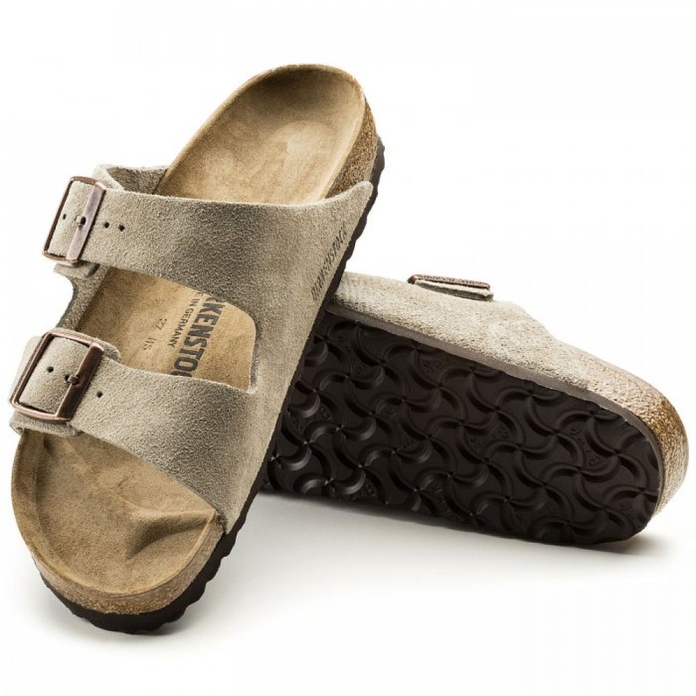 Birkenstock Arizona Suede Leather in Taupe