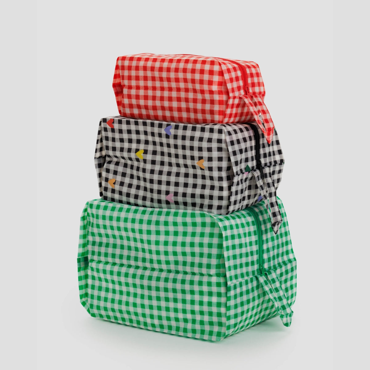 Baggu 3D Zip Set in Gingham