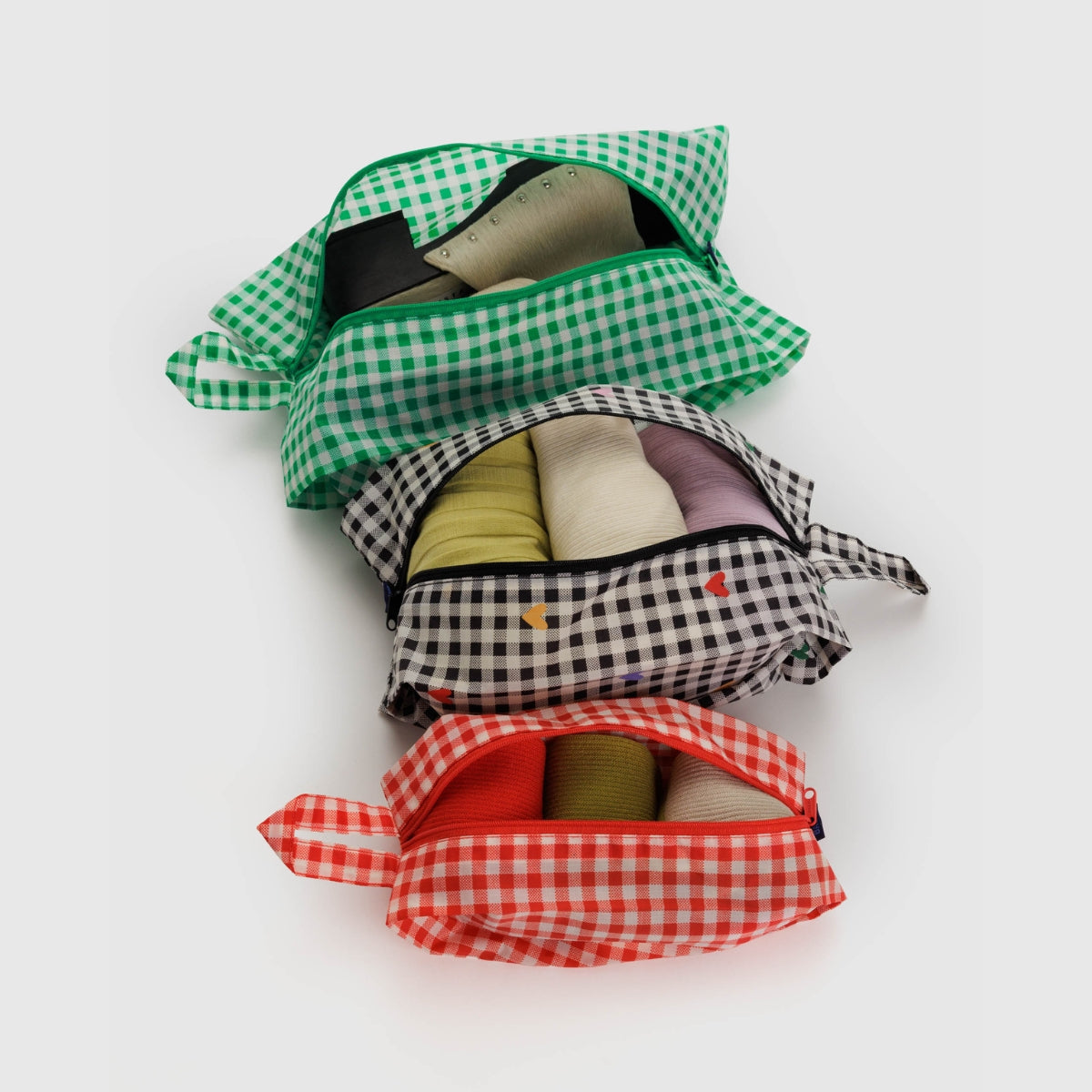 Baggu 3D Zip Set in Gingham