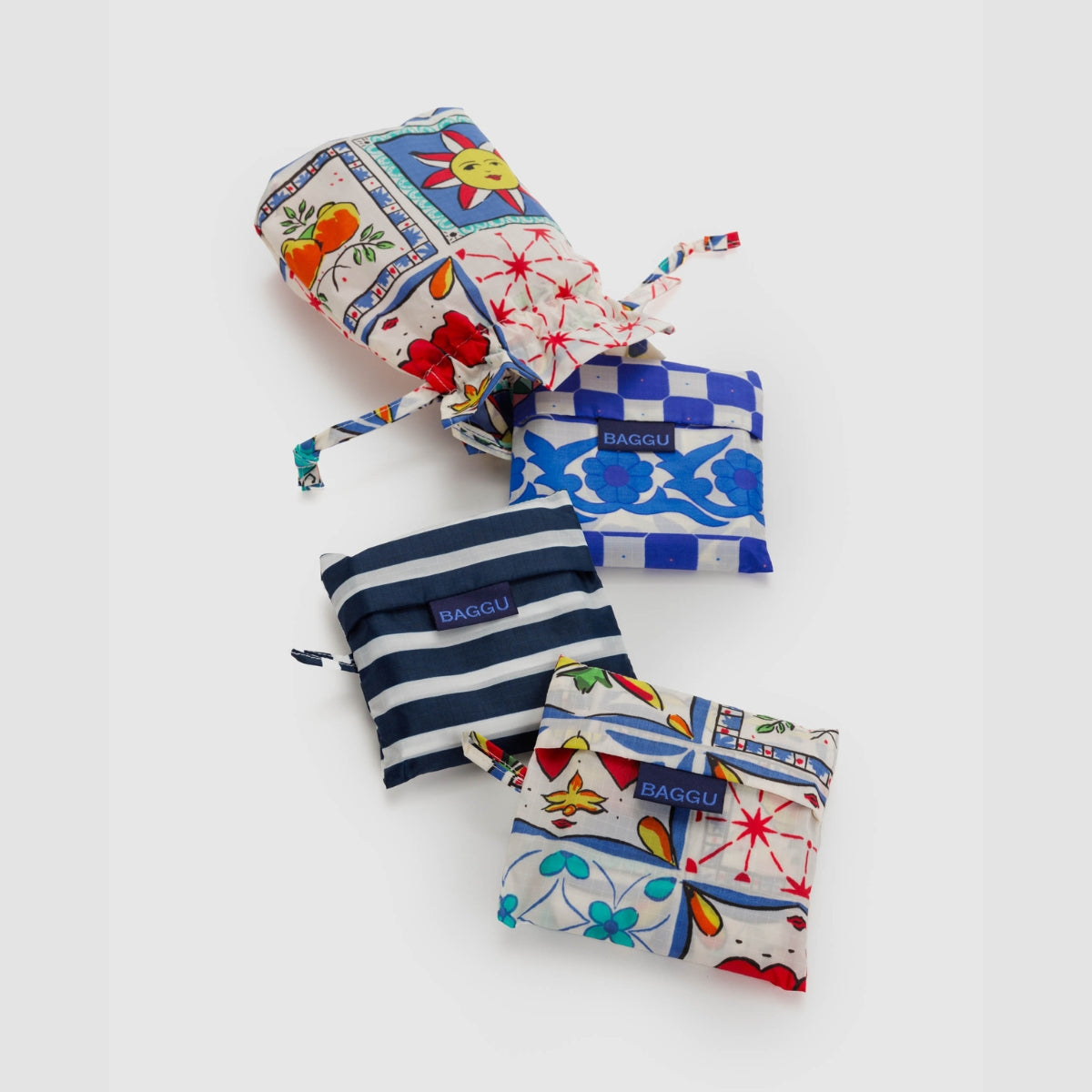 Baggu Standard Baggu Set of 3 in Vacation Tiles