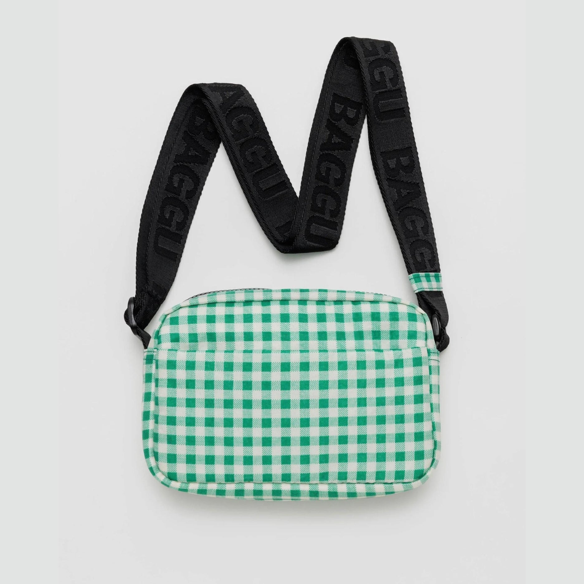 Baggu Camera Crossbody in Green Gingham