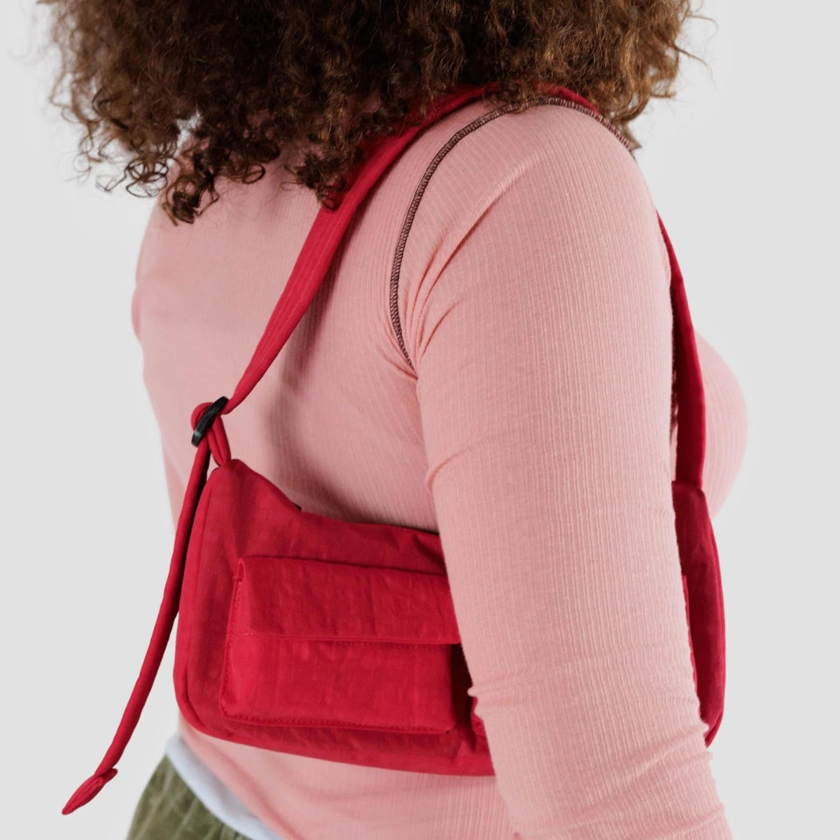 Baggu Cargo Shoulder Bag in Candy Apple