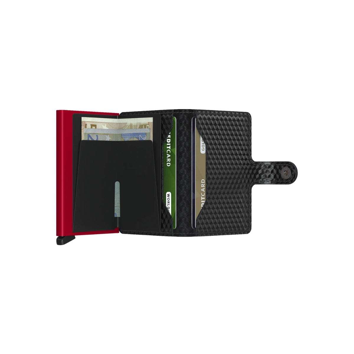 Secrid Cubic Mini Wallet in Black/Red