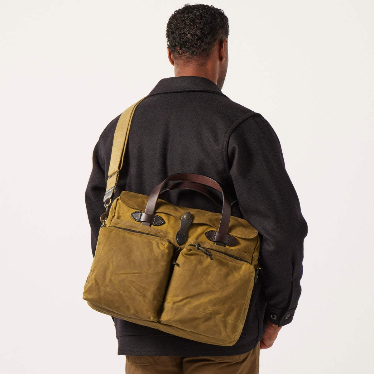 Filson 24 Hour Briefcase in Dark Tan