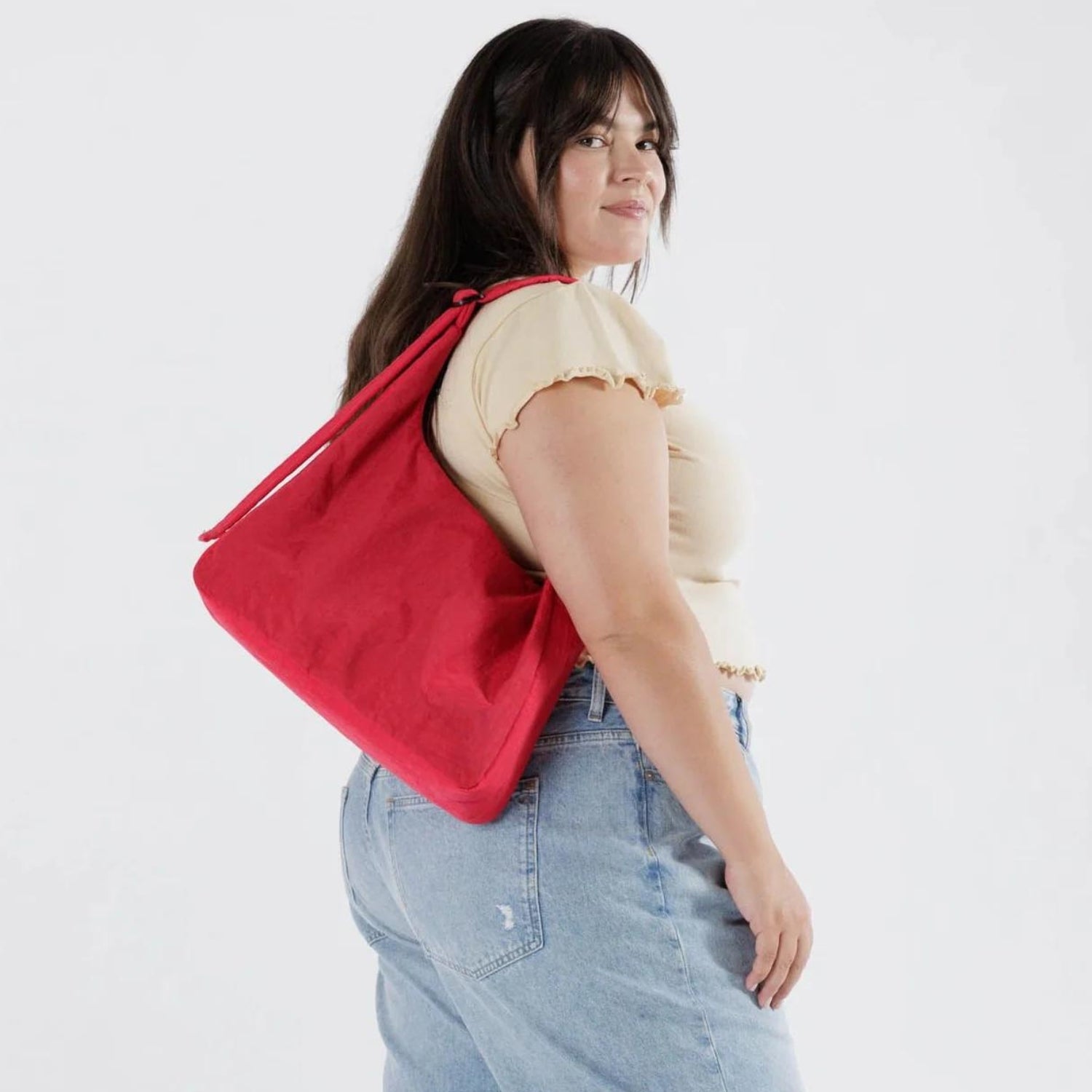 Baggu Nylon Shoulder Bag in Candy Apple