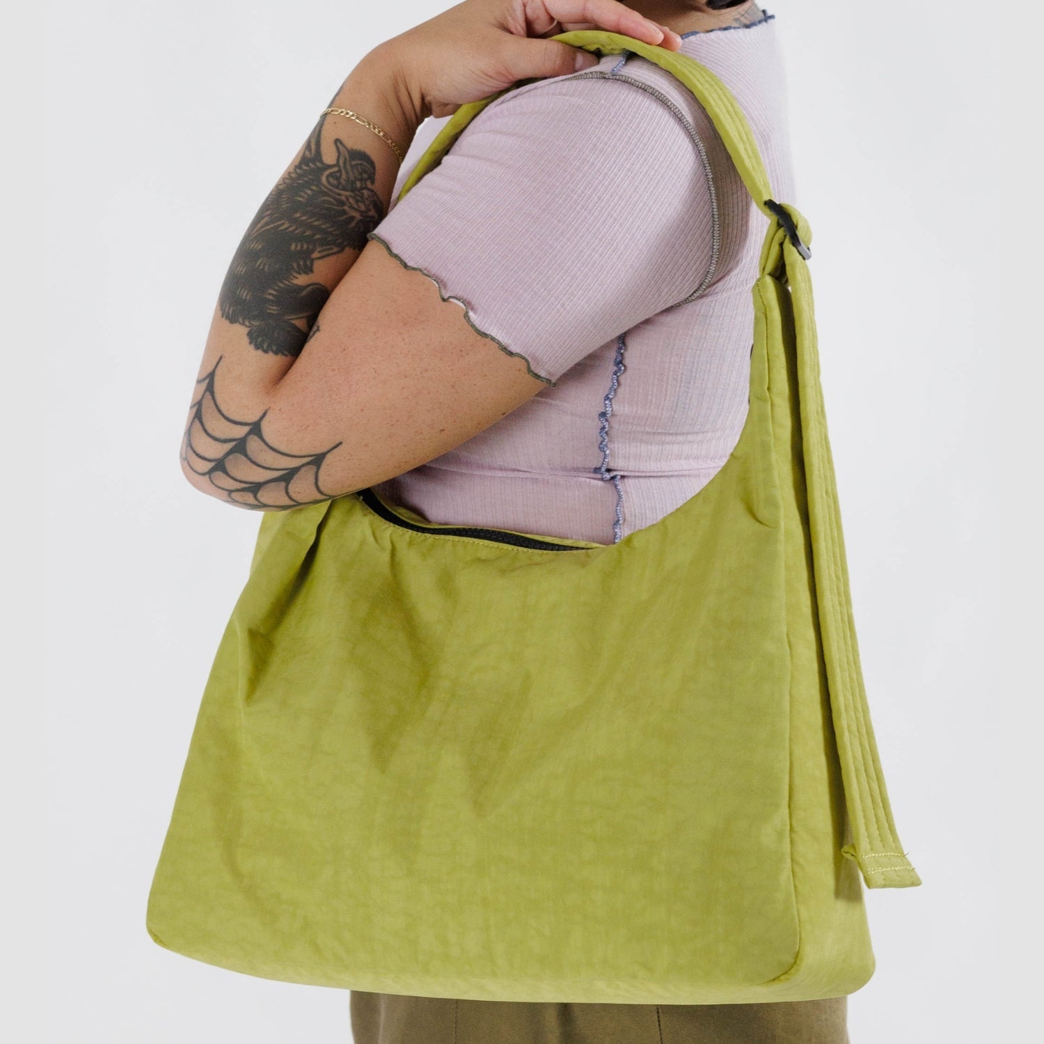 Baggu Nylon Shoulder Bag in Lemongrass