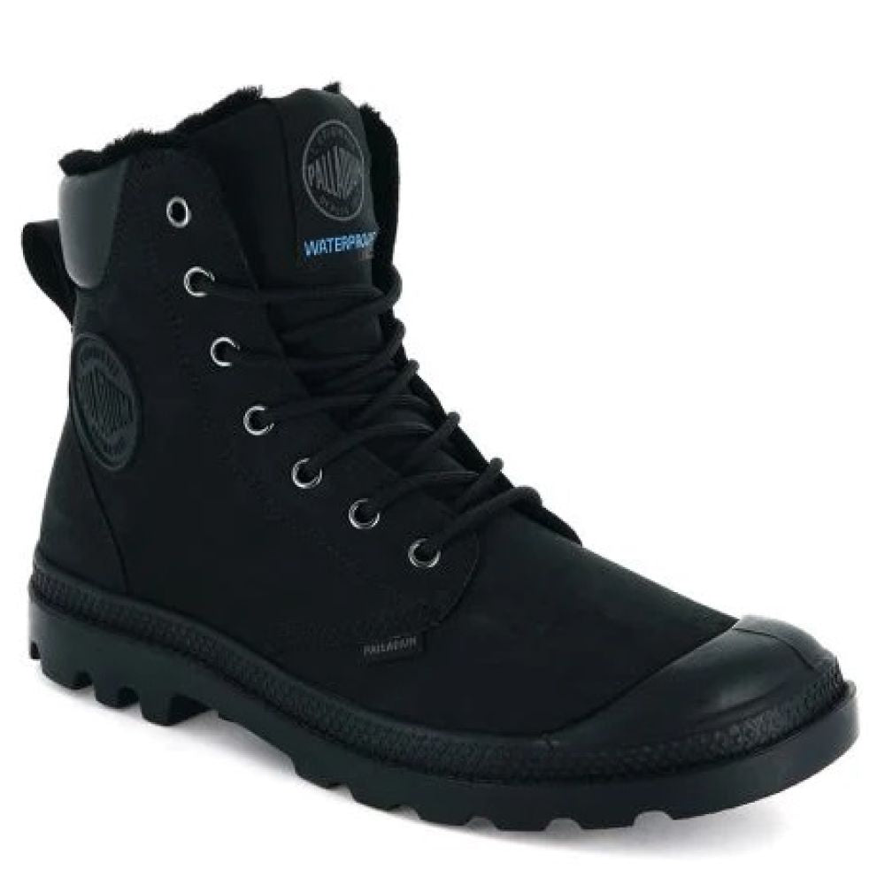 Palladium Pampa Sport Cuff WPS in Black/Black