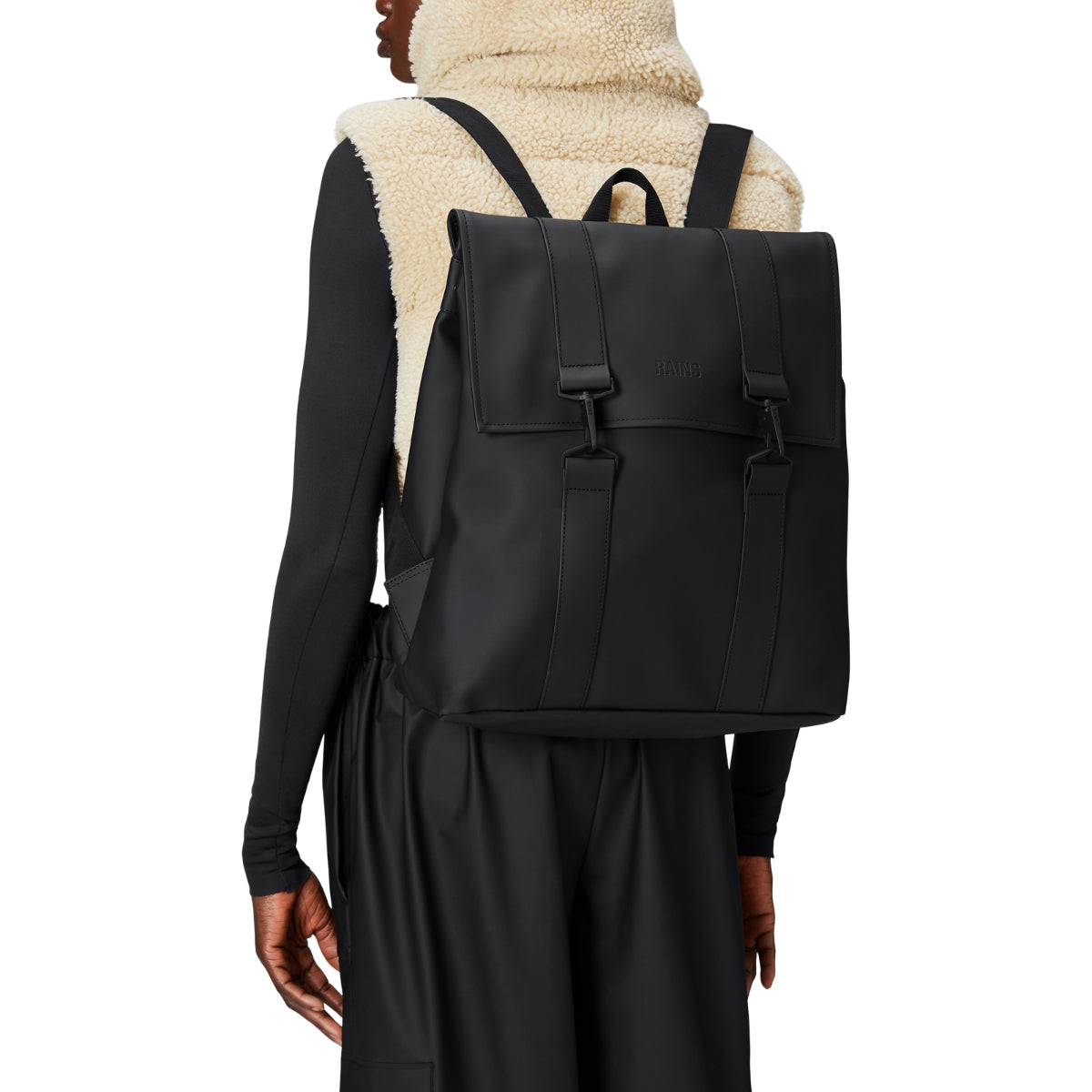 Rains MSN Backpack in Black