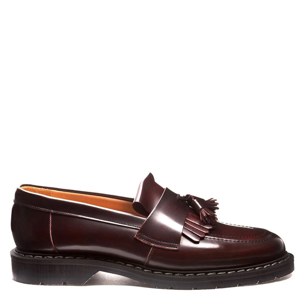 Solovair Tassel Loafer in Burgundy Rub-Off