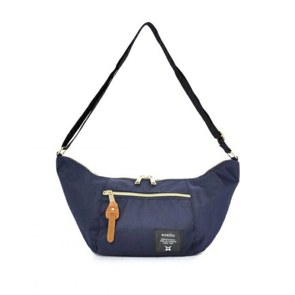 Anello Cross Bottle Shoulder Bag in Navy