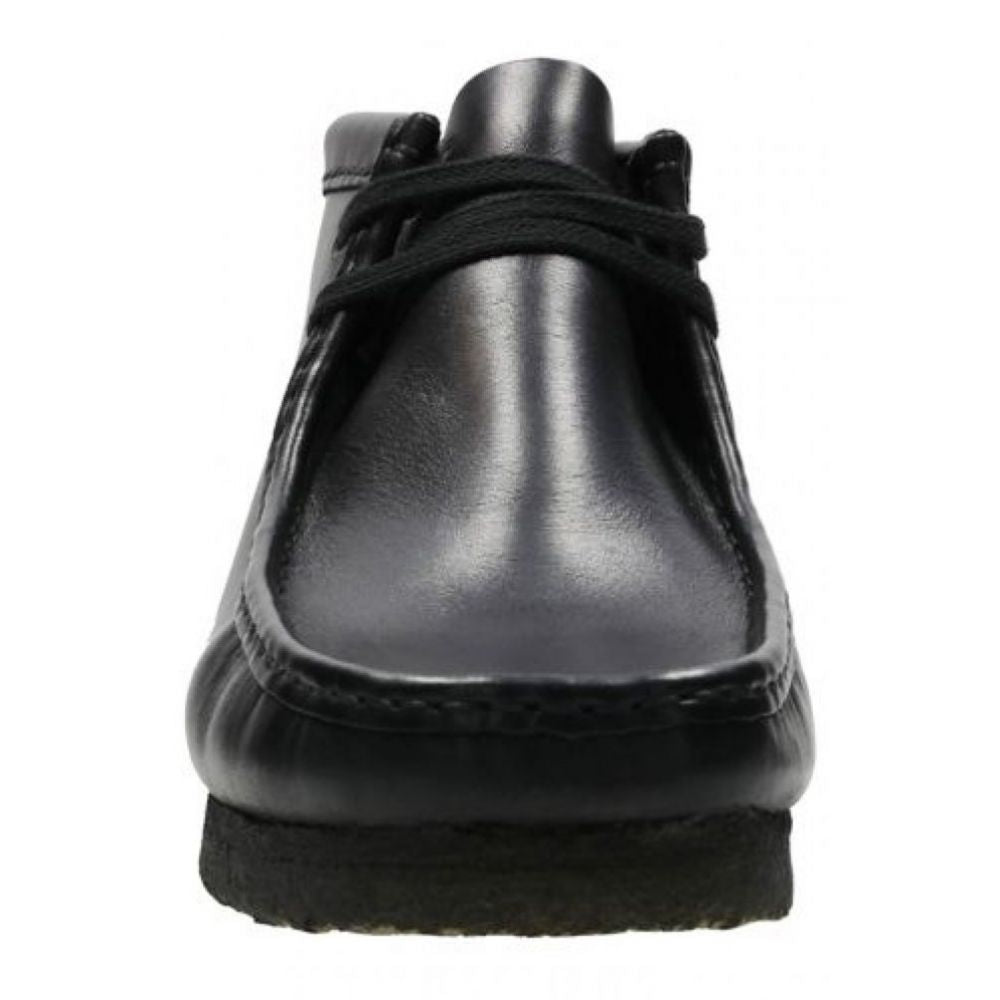 Clarks Men's Wallabee Boot in Black Leather